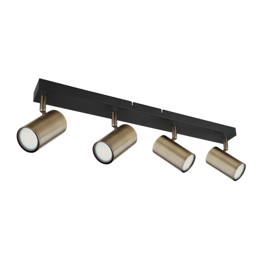 Globo - Oprawa punktowa 4xGU10/35W/230V czarna/mosiądz