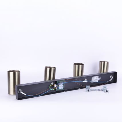 Globo - Oprawa punktowa 4xGU10/35W/230V czarna/mosiądz