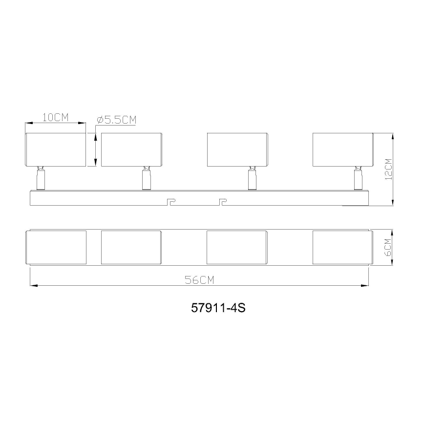 Globo - Oświetlenie punktowe 4xGU10/25W/230V