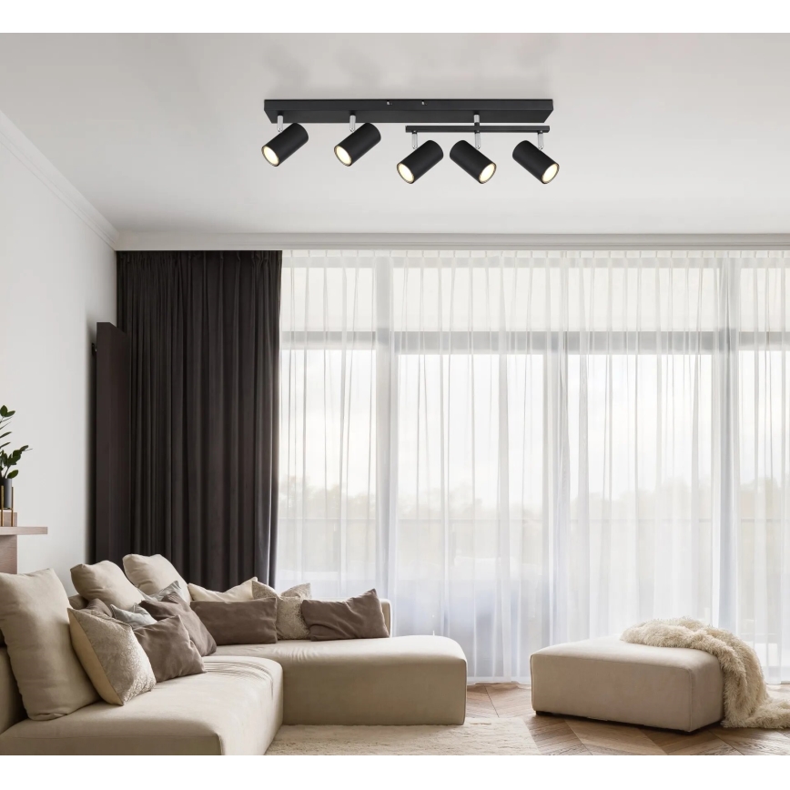 Globo - Oświetlenie punktowe 5xGU10/35W/230V czarne
