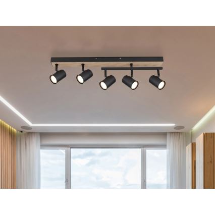 Globo - Oświetlenie punktowe 5xGU10/35W/230V czarne/brązowe