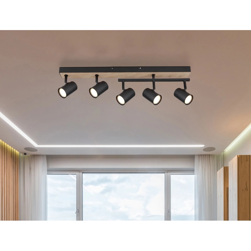 Globo - Oświetlenie punktowe 5xGU10/35W/230V czarne/brązowe