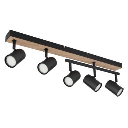 Globo - Oświetlenie punktowe 5xGU10/35W/230V czarne/brązowe