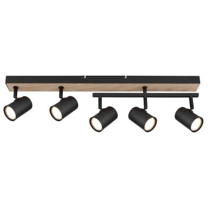 Globo - Oświetlenie punktowe 5xGU10/35W/230V czarne/brązowe