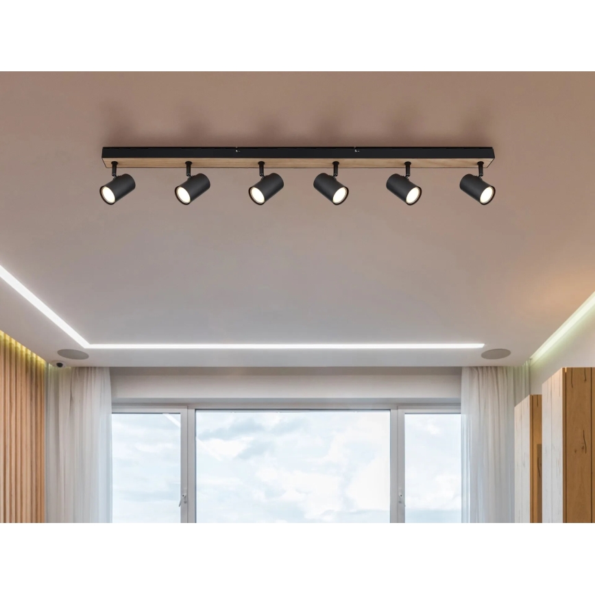 Globo - Oświetlenie punktowe 6xGU10/35W/230V czarne/brązowe