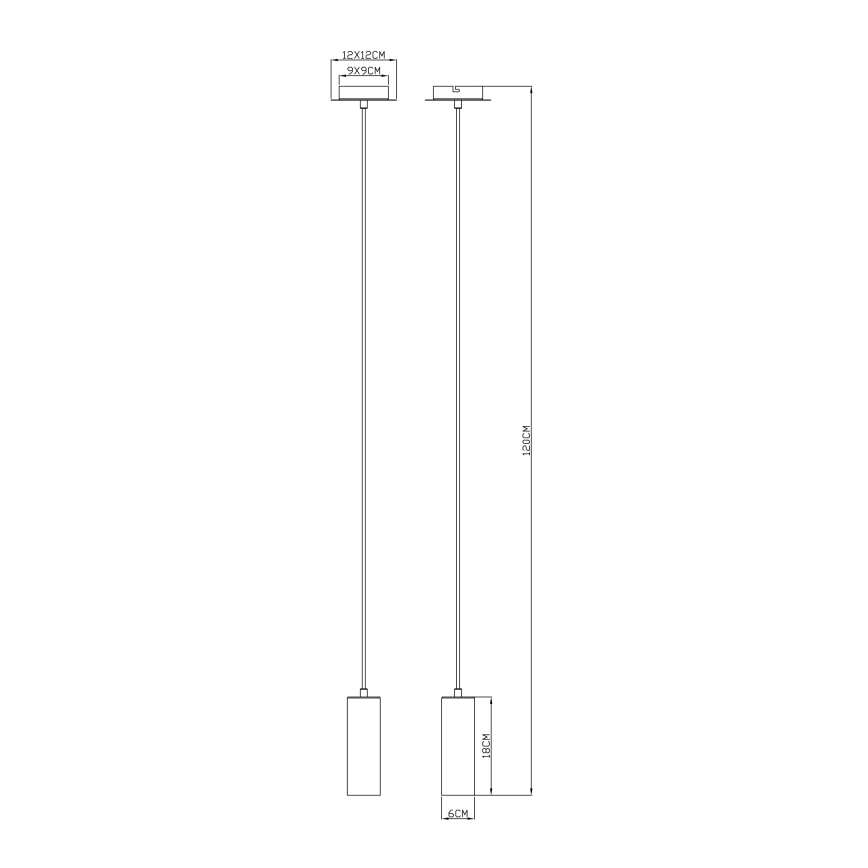 Globo - Lampa wisząca na linkę 1xGU10/35W/230V czarna