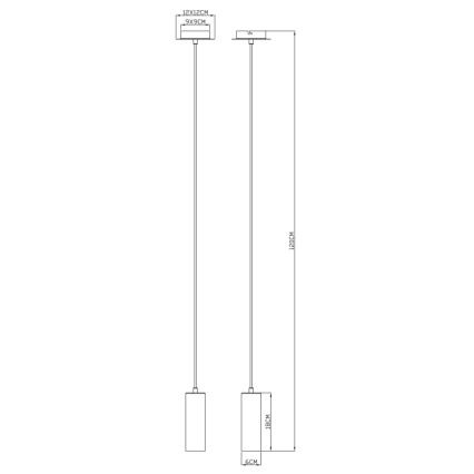 Globo - Żyrandol na lince 1xGU10/35W/230V czarny