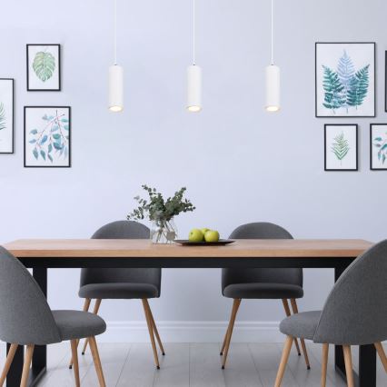 Globo - Lampa wisząca na linkę 1xGU10/35W/230V biała