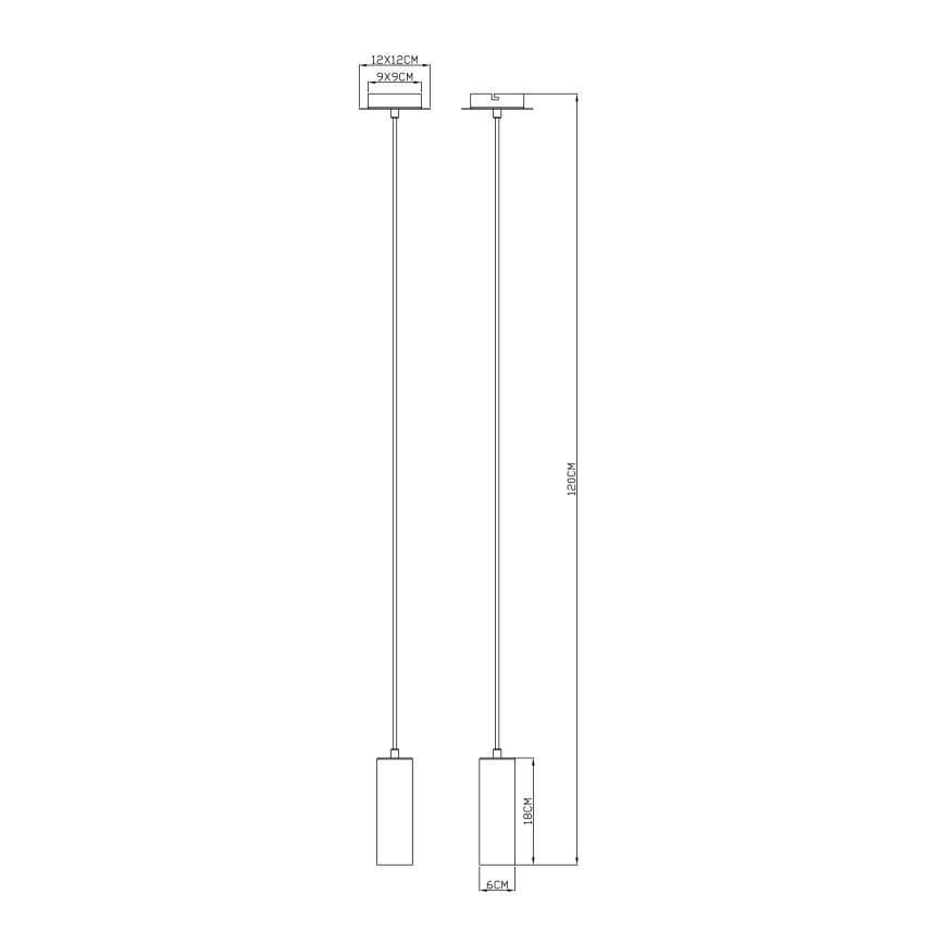 Globo - Żyrandol na lince 1xGU10/35W/230V biały