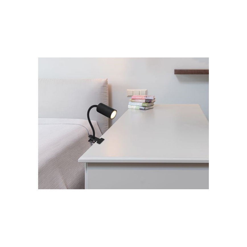 Globo - Elastyczna lampa z klipsem 1xGU10/25W/230V czarny