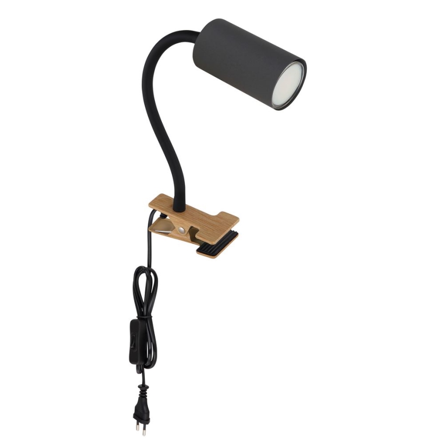 Globo - Elastyczna lampa z klipsem 1xGU10/25W/230V szara/brązowa
