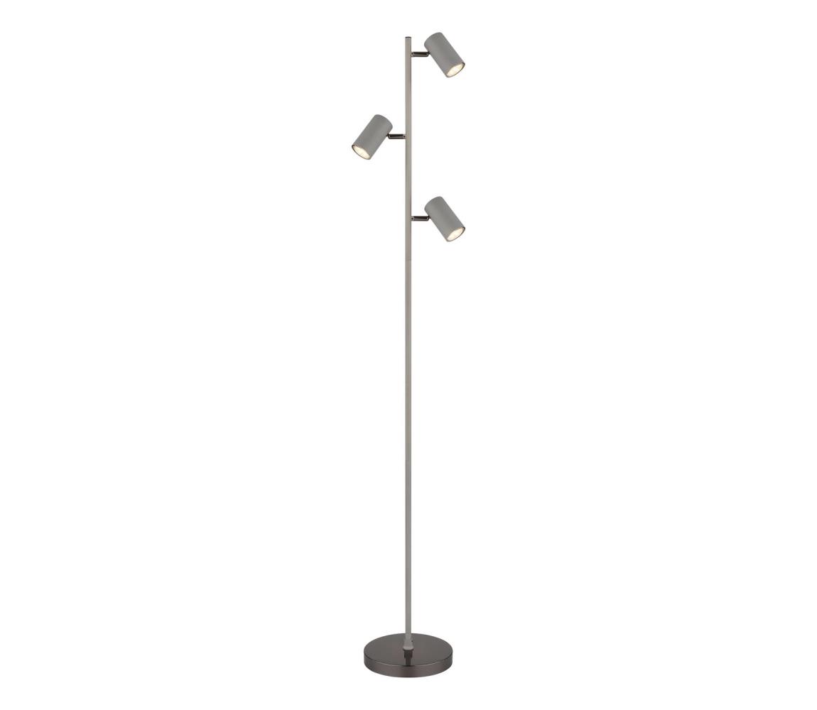 Globo 57911SS - Lampa podłogowa ROBBY 3xGU10/5W/230V szare