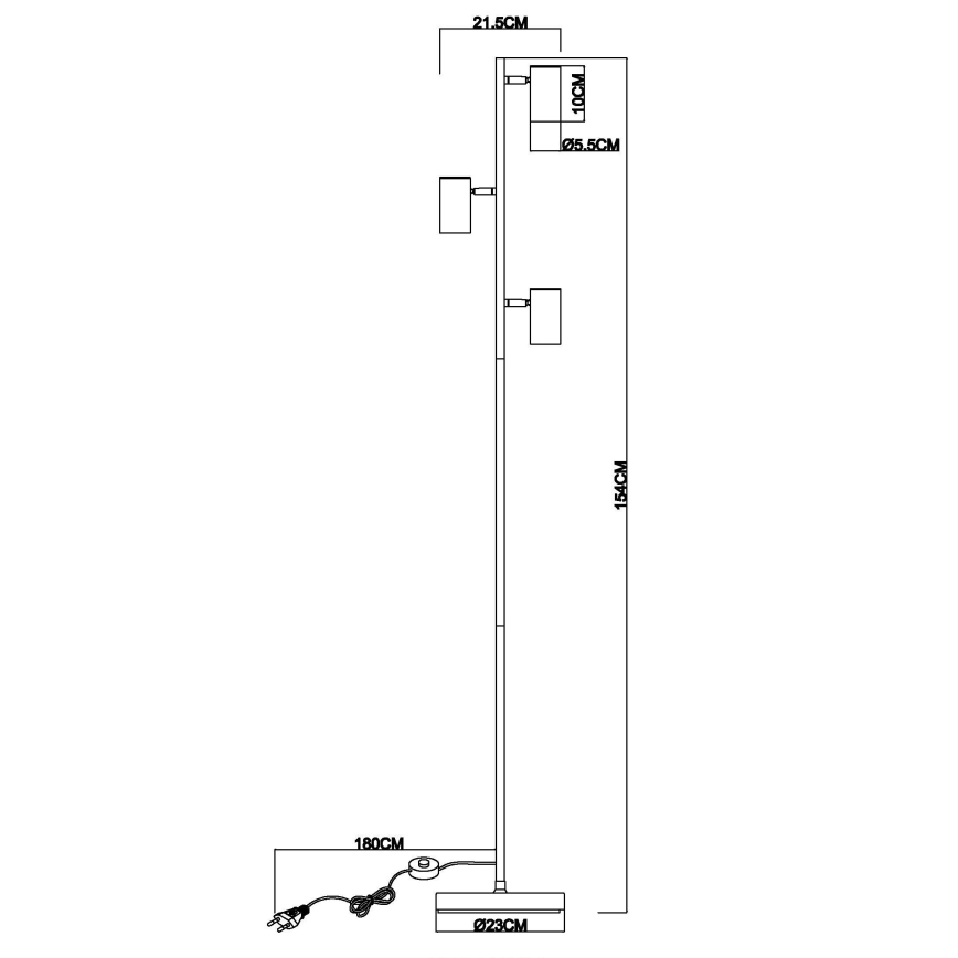 Globo - Lampa stojąca 3xGU10/5W/230V