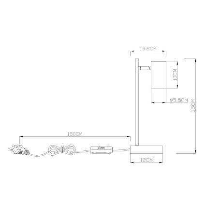Globo - Lampa stołowa 1xGU10/5W/230V pomarańczowy
