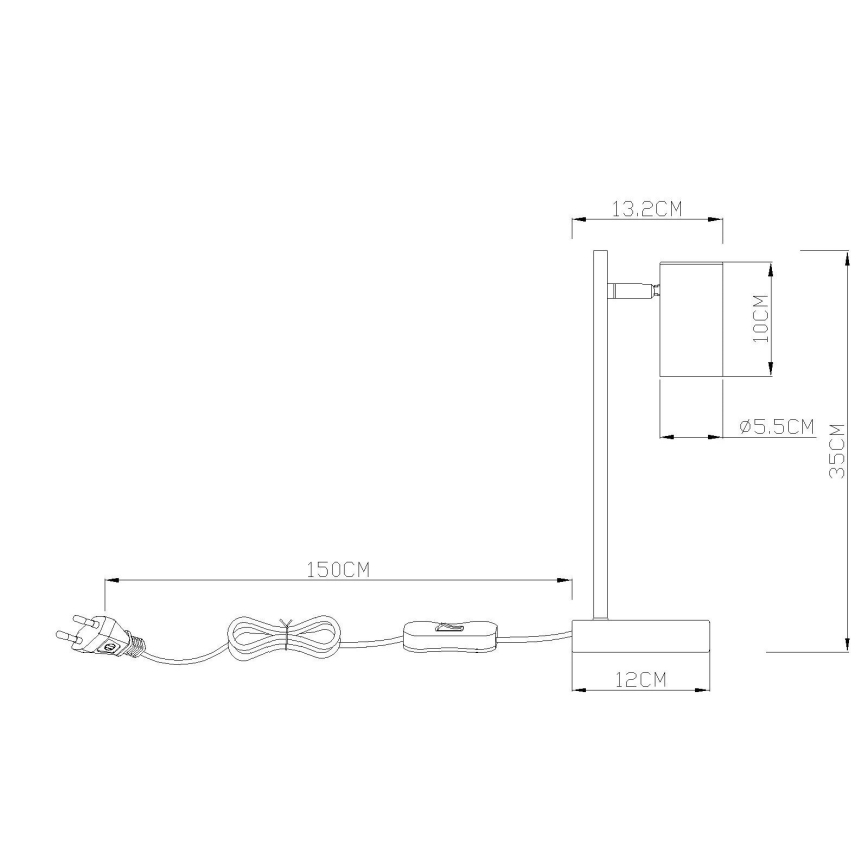 Globo - Lampa stołowa 1xGU10/5W/230V szare/antracyt
