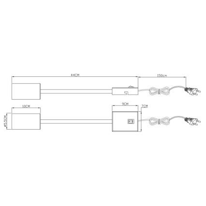 Globo - Elastyczny kinkiet 1xGU10/25W/230V czarny/matowy chrom