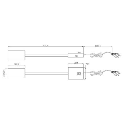 Globo - Elastyczna lampa ścienna 1xGU10/25W/230V czarna