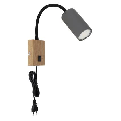 Globo - Elastyczna lampa naścienna 1xGU10/25W/230V szara/brązowa
