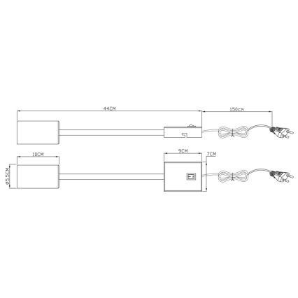 Globo - Elastyczna lampa naścienna 1xGU10/25W/230V szara/brązowa