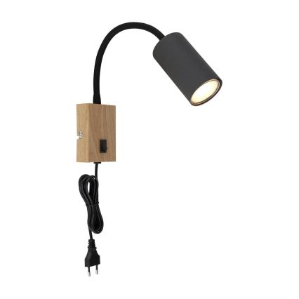 Globo - Elastyczna lampa ścienna 1xGU10/25W/230V szara/brązowa