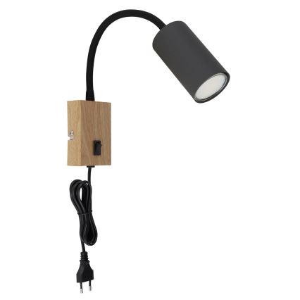 Globo - Elastyczna lampa ścienna 1xGU10/25W/230V szara/brązowa