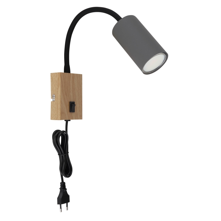 Globo - Elastyczna lampa ścienna 1xGU10/25W/230V szara/brązowa