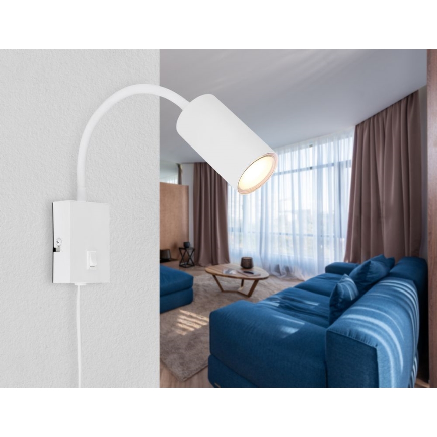 Globo - Elastyczna lampa ścienna 1xGU10/25W/230V biała