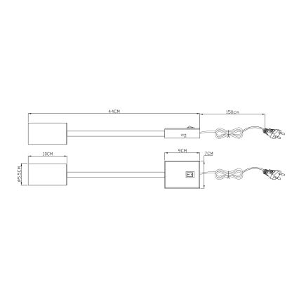 Globo - Elastyczna lampa ścienna 1xGU10/25W/230V biała
