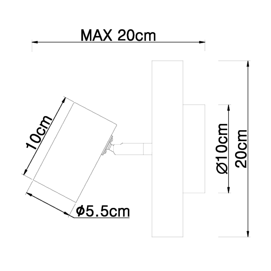 Globo - Kinkiet punktowy 1xGU10/5W/230V drewno/metal