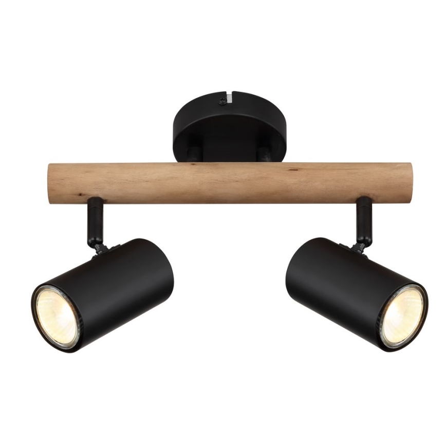 Globo - Lampa punktowa 2xGU10/5W/230V drewno/metal