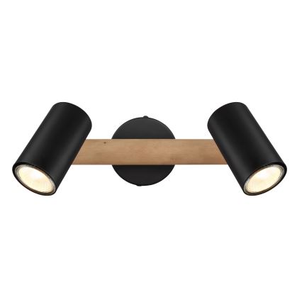 Globo - Lampa punktowa 2xGU10/5W/230V drewno/metal