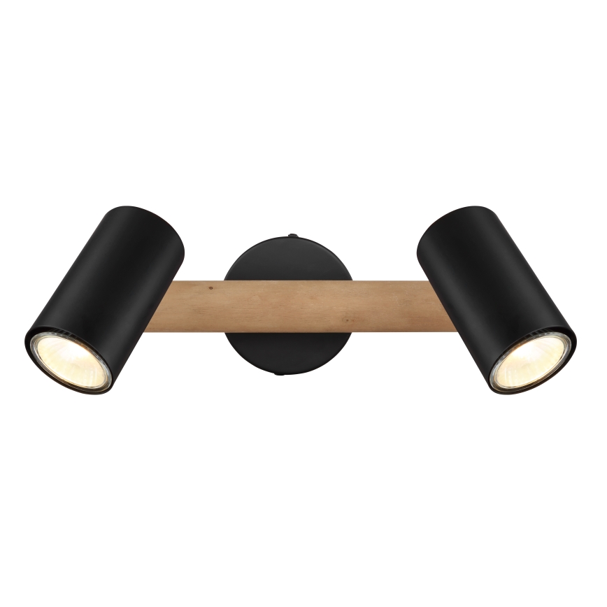 Globo - Lampa punktowa 2xGU10/5W/230V drewno/metal