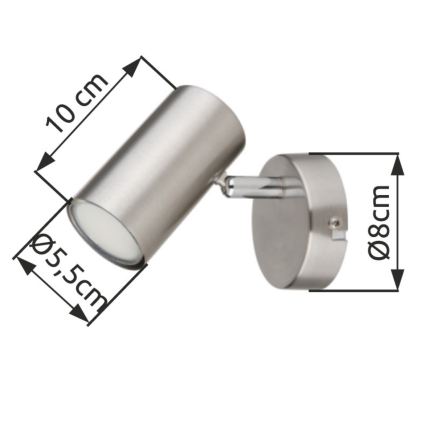 Globo - Kinkiet punktowy 1xGU10/25W/230V matowy chrom