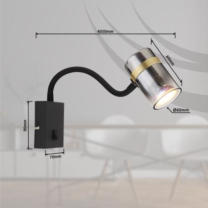 Globo - Elastyczna lampka biurkowa 1xGU10/8W/230V