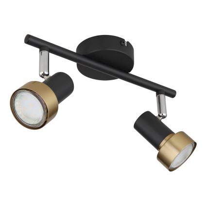 Globo - Oświetlenie punktowe  2xGU10/25W/230V czarny/złoty