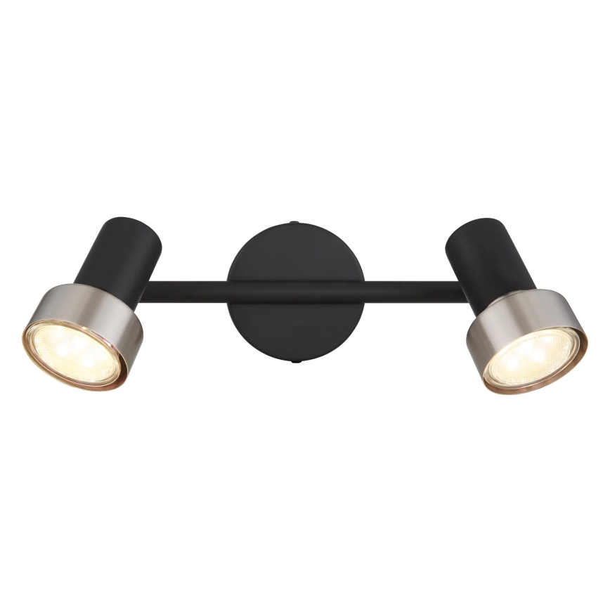 Globo - Oświetlenie punktowe  2xGU10/25W/230V czarny/srebrny