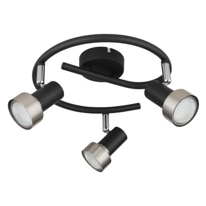 Globo - Oświetlenie punktowe  3xGU10/25W/230V czarny/srebrny