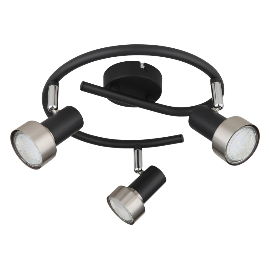 Globo - Oświetlenie punktowe  3xGU10/25W/230V czarny/srebrny