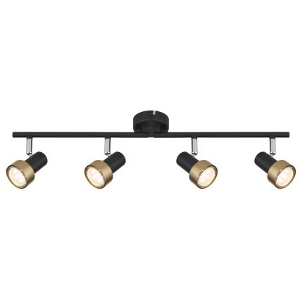 Globo - Oświetlenie punktowe  4xGU10/25W/230V czarny/złoty