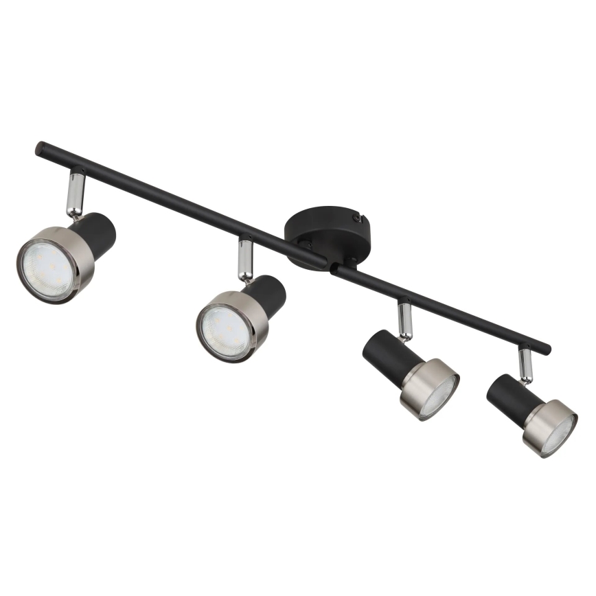 Globo - Oświetlenie punktowe  4xGU10/25W/230V czarny/srebrny