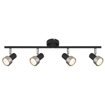 Globo - Oświetlenie punktowe  4xGU10/25W/230V czarny/srebrny
