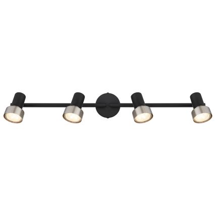 Globo - Oświetlenie punktowe  4xGU10/25W/230V czarny/srebrny