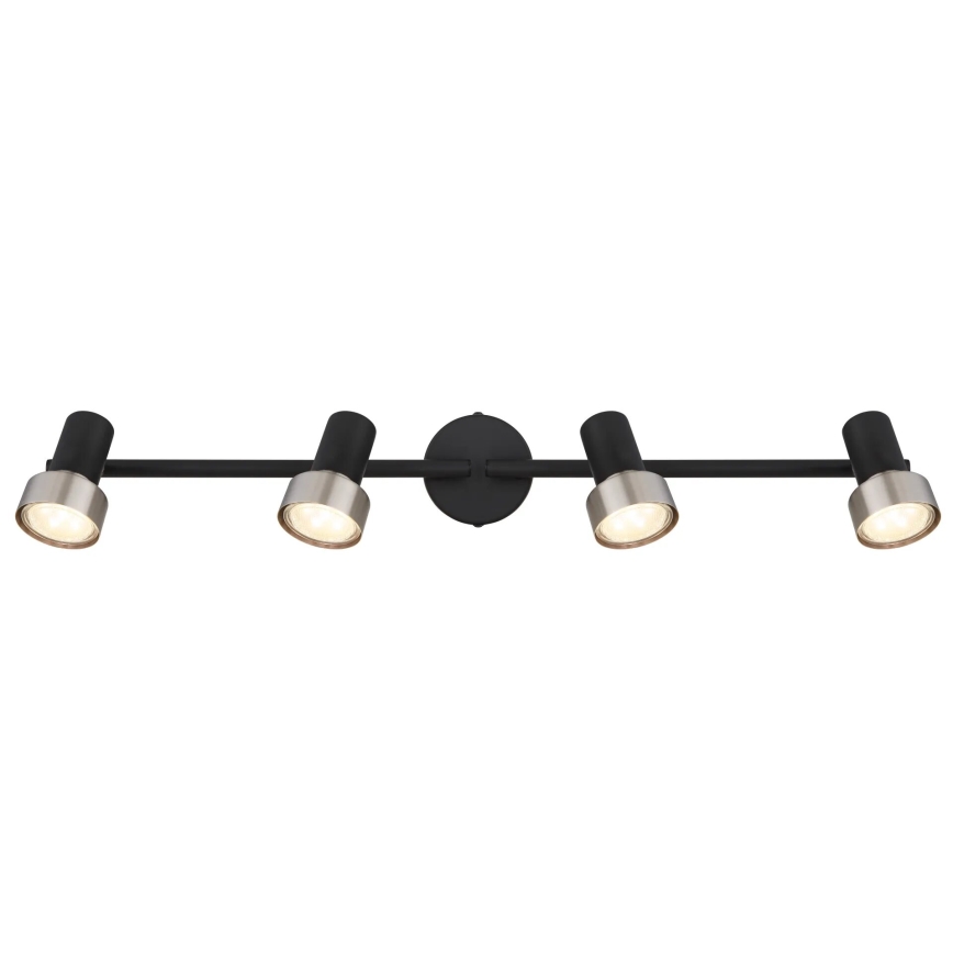 Globo - Oświetlenie punktowe  4xGU10/25W/230V czarny/srebrny