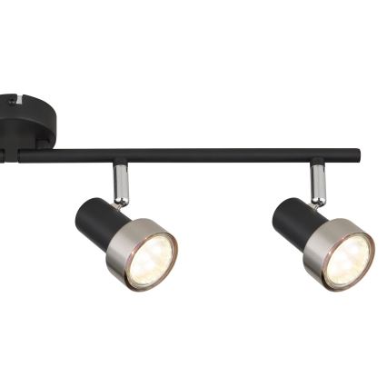 Globo - Oświetlenie punktowe  4xGU10/25W/230V czarny/srebrny