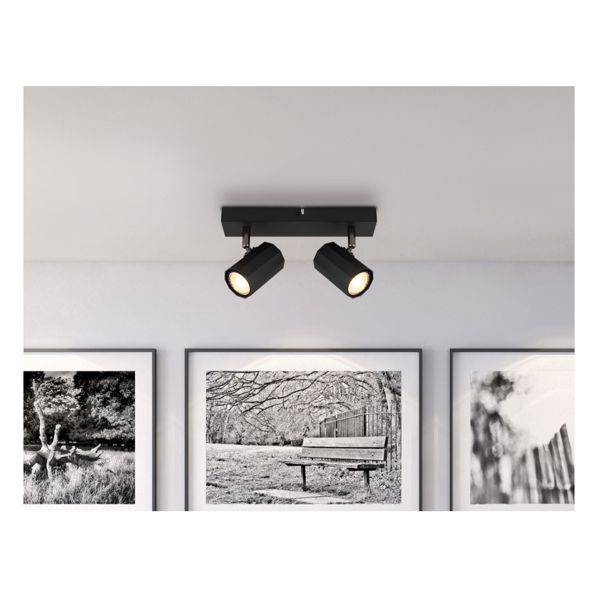 Globo - Oświetlenie punktowe 2xGU10/25W/230V czarny