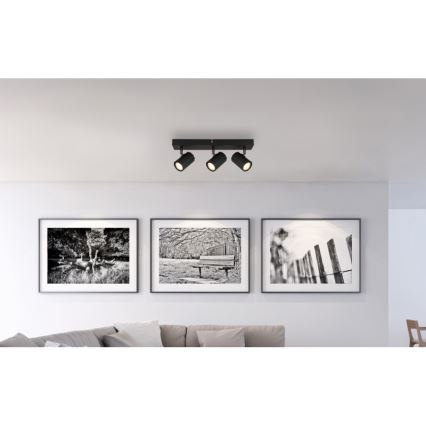 Globo - Oświetlenie punktowe 3xGU10/25W/230V czarny