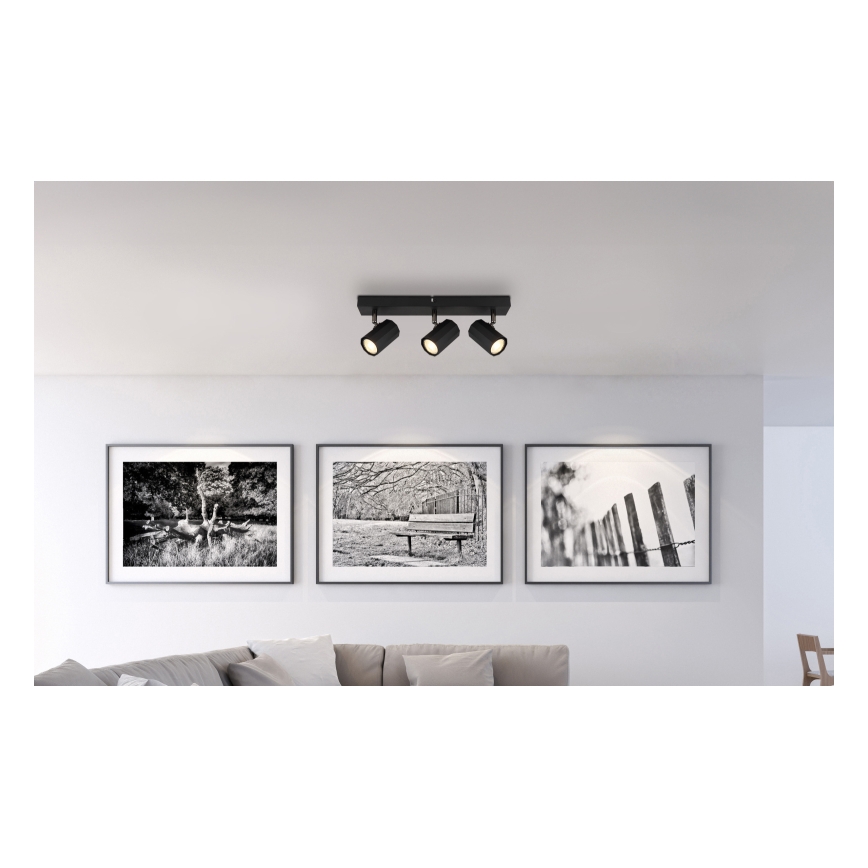 Globo - Oświetlenie punktowe 3xGU10/25W/230V czarny