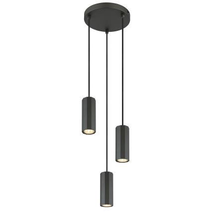 Globo - Żyrandol na lince 3xGU10/25W/230V czarny