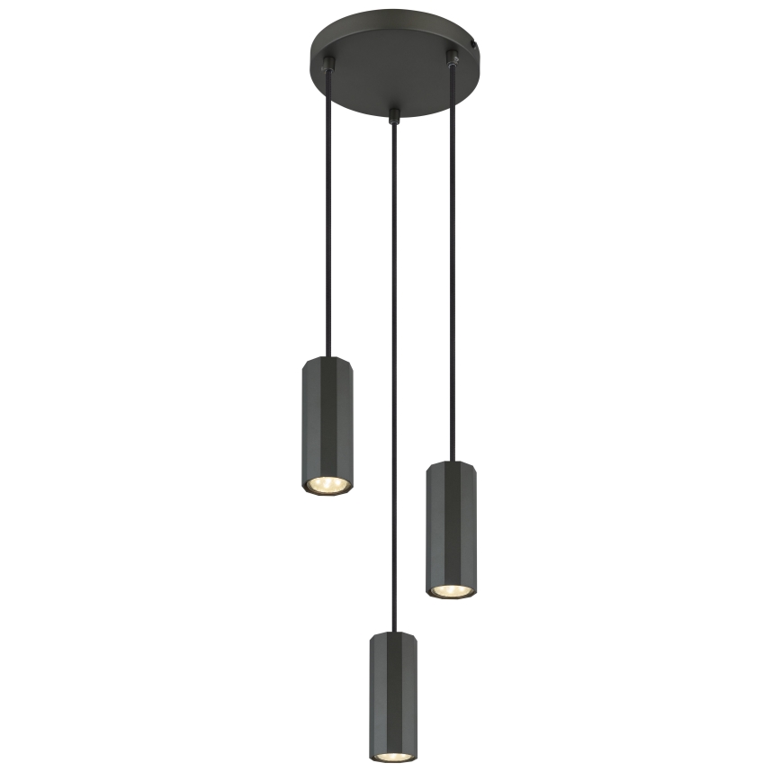 Globo - Żyrandol na lince 3xGU10/25W/230V czarny
