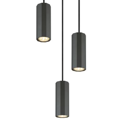 Globo - Żyrandol na lince 3xGU10/25W/230V czarny